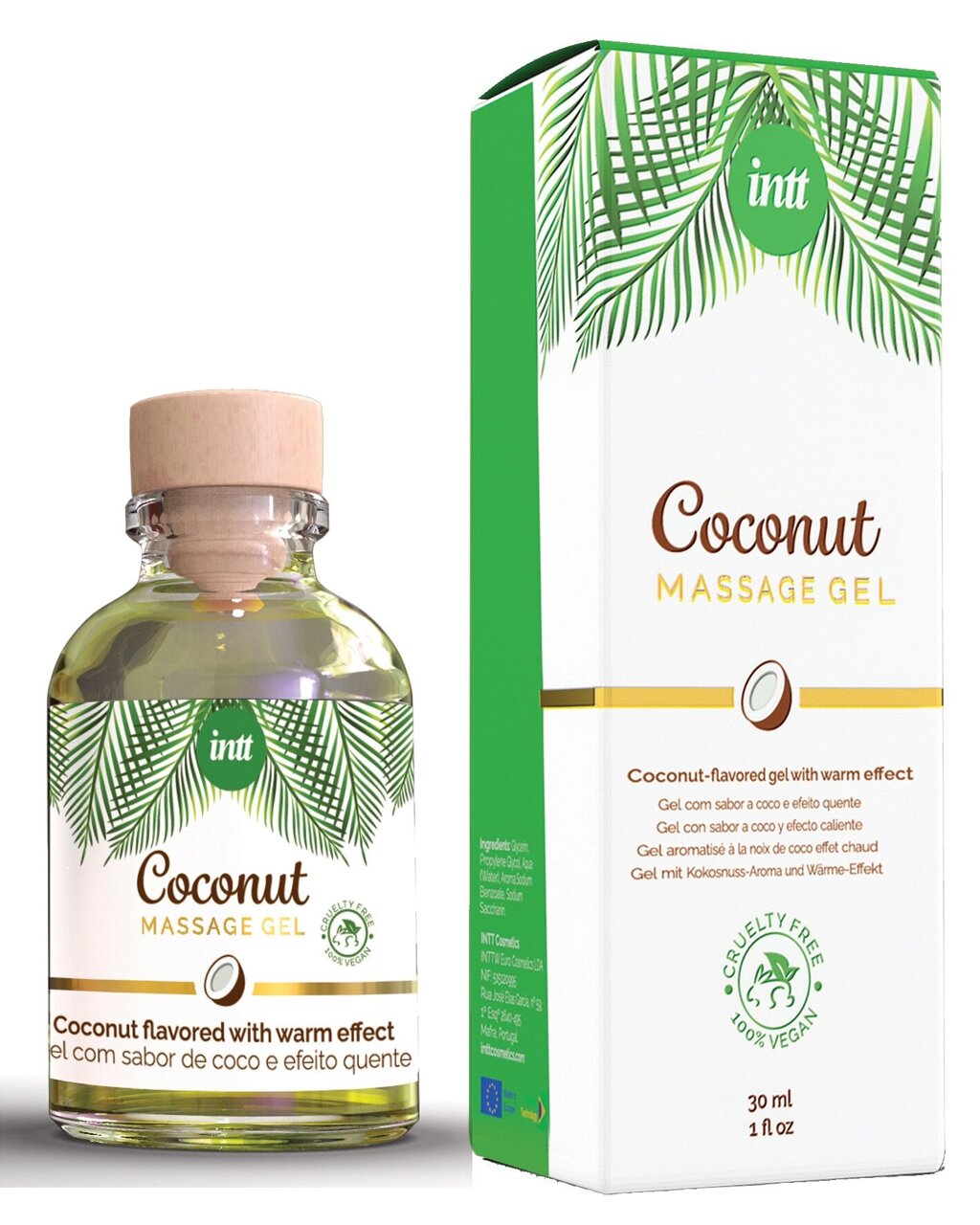 Масажний гель для інтимних зон Intt Coconut Vegan (30 мл) від компанії Elektromax - фото 1