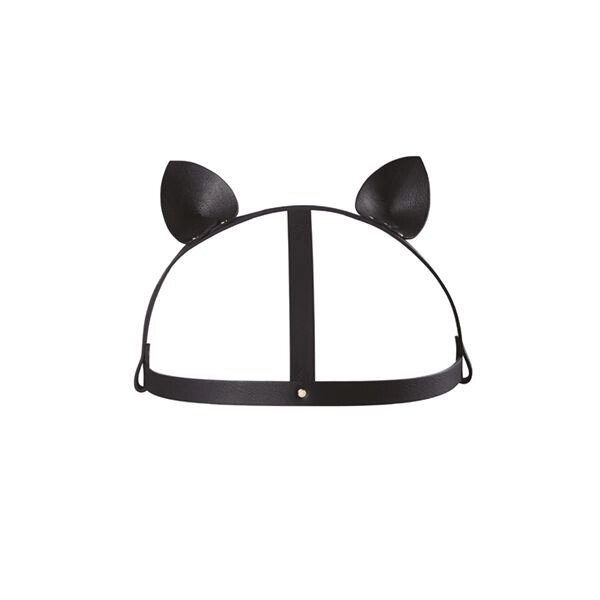 Маска кішечки Bijoux Indiscrets MAZE - Cat Ears Headpiece Black, екошкіра від компанії Elektromax - фото 1