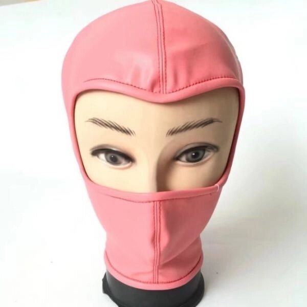 Маска на обличчя зі штучної шкіри з відкритими очима рожева від компанії Elektromax - фото 1