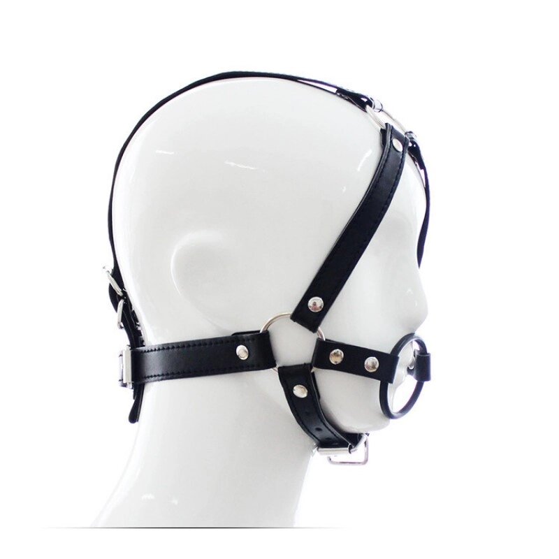 Маска з ремінців з    ом O-ring Gag Harness Black від компанії Elektromax - фото 1