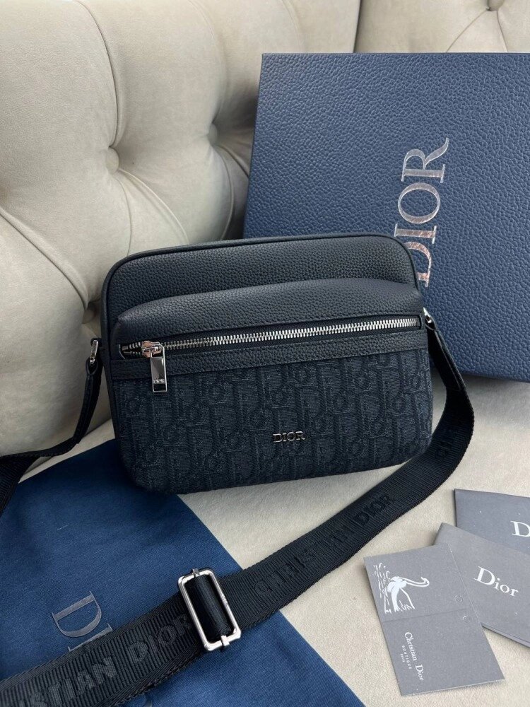 Месенджер чорний Dior Zipped Rider 2.0 c852 від компанії Elektromax - фото 1