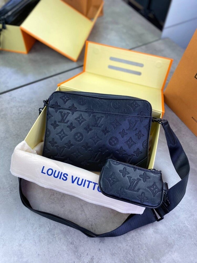 Мессенджер чорний Louis Vuitton Duo black c764 від компанії Elektromax - фото 1