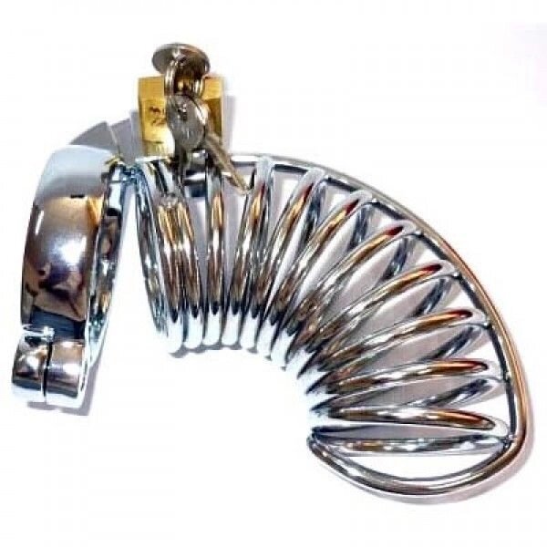 Metal Long Centipede Chastity Device with Two Rings від компанії Elektromax - фото 1