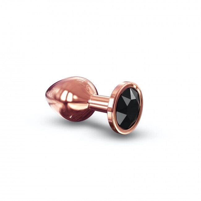 Металева анальна пробка із прикрасою у вигляді кристалу Dorcel - Diamond Plug Rose Gold M від компанії Elektromax - фото 1