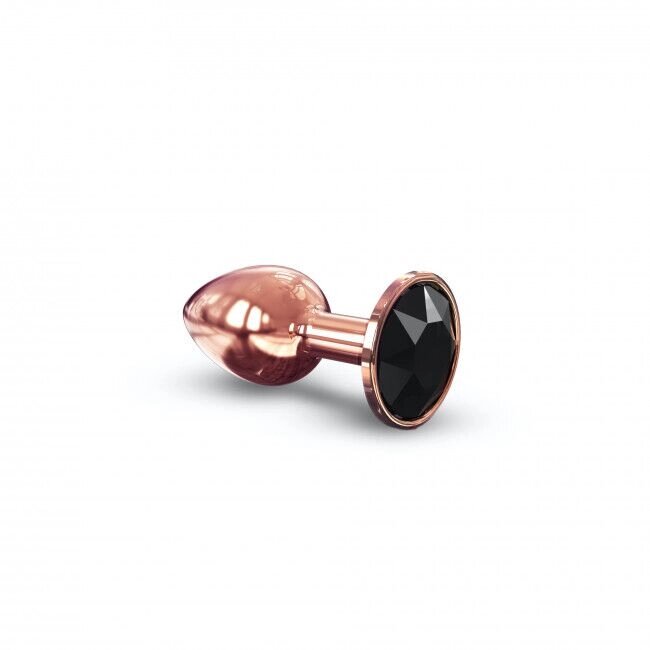 Металева анальна пробка із прикрасою у вигляді кристалу Dorcel - Diamond Plug Rose Gold S від компанії Elektromax - фото 1