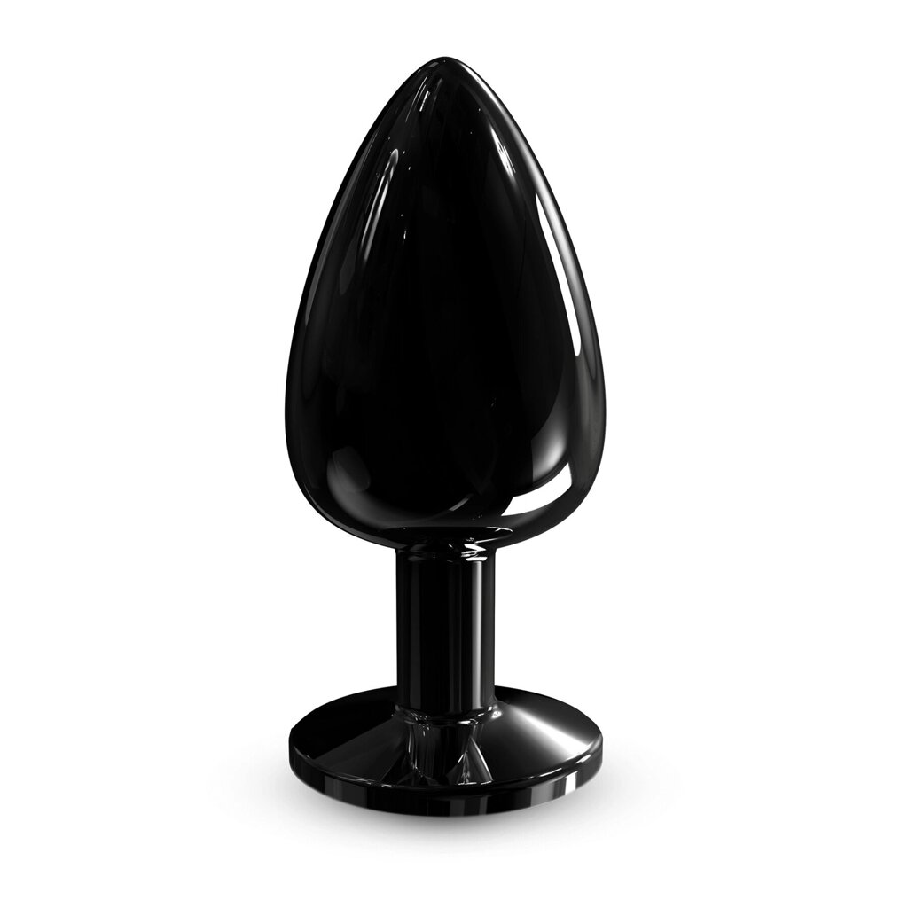 Металева анальна пробка з кристалом Dorcel Diamond Plug Black L від компанії Elektromax - фото 1