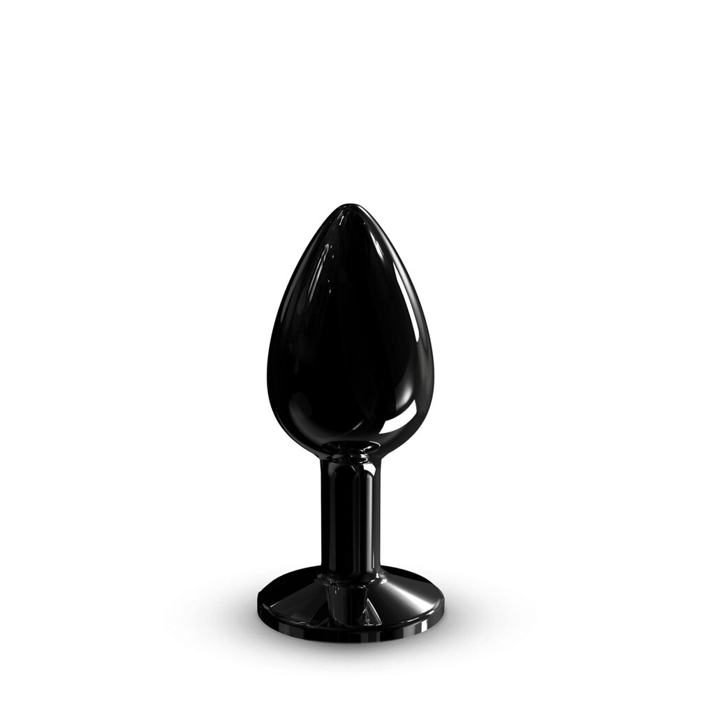 Металева анальна пробка з кристалом Dorcel Diamond Plug Black S від компанії Elektromax - фото 1