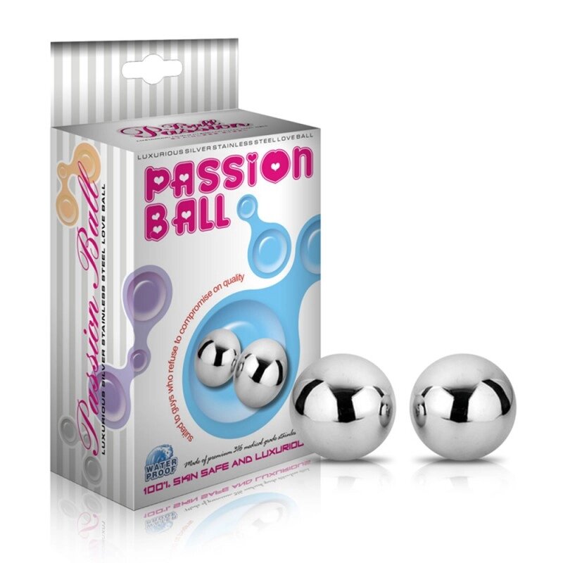 Металеві вагінальні кульки Passion Dual Balls від компанії Elektromax - фото 1