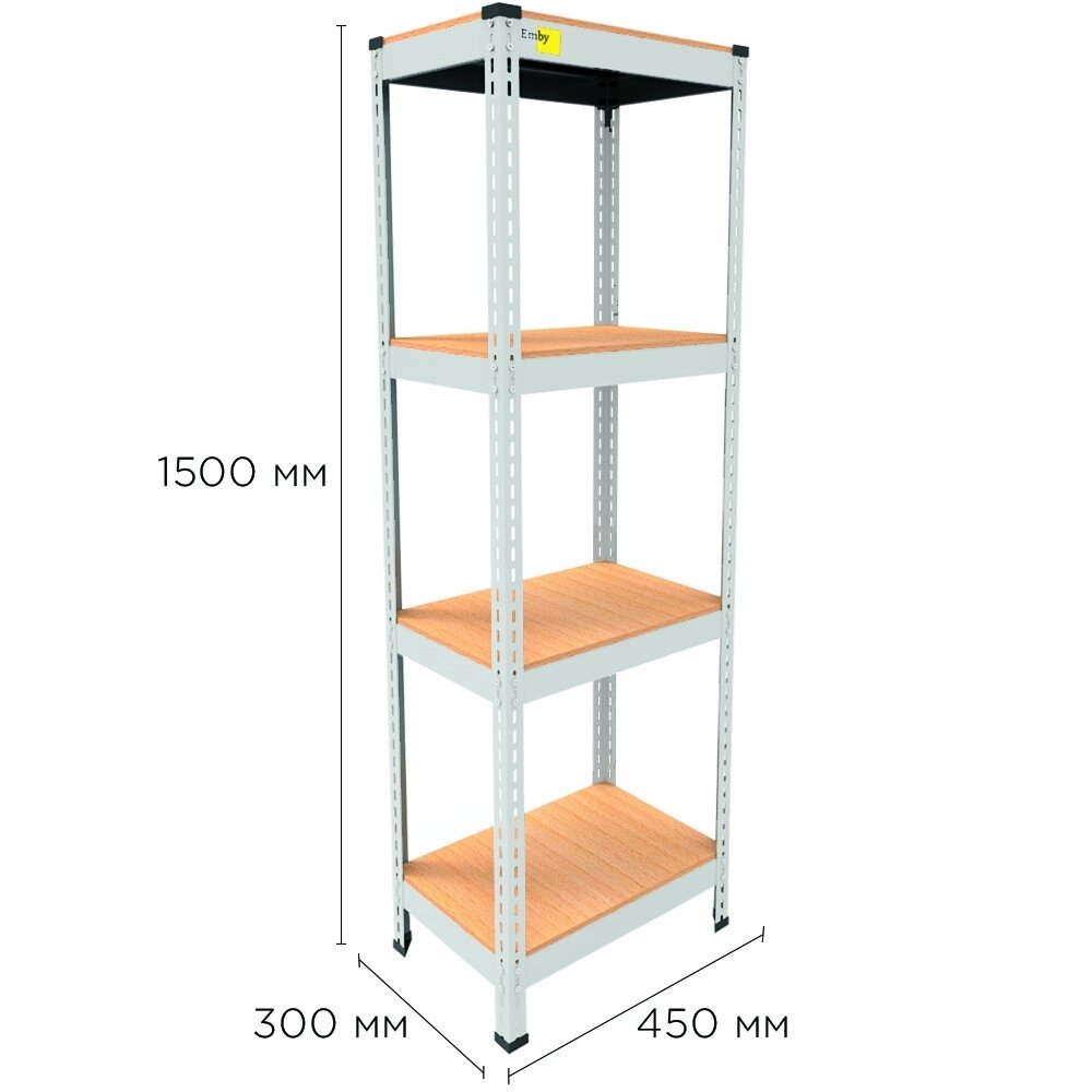 Металевий стелаж MRL-1500 ( 450x300) білий від компанії Elektromax - фото 1