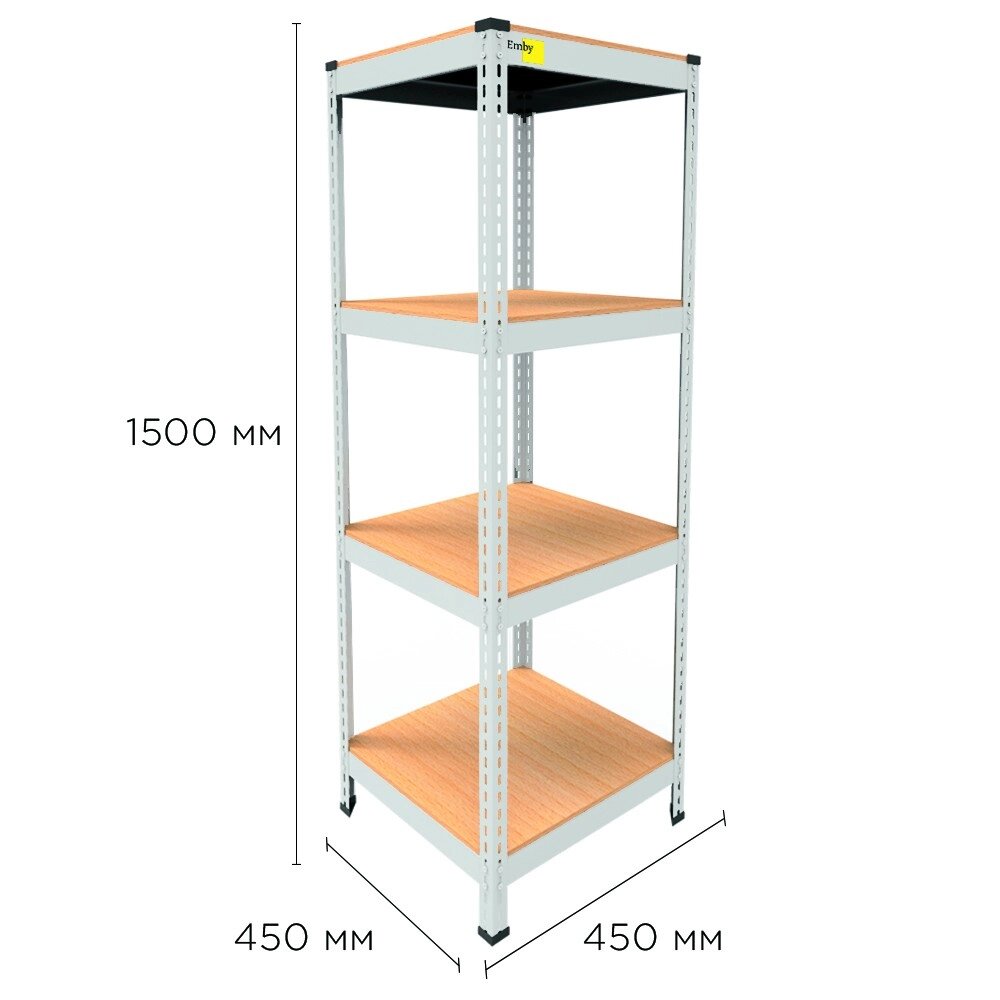 Металевий стелаж MRL-1500 ( 450x450) білий від компанії Elektromax - фото 1