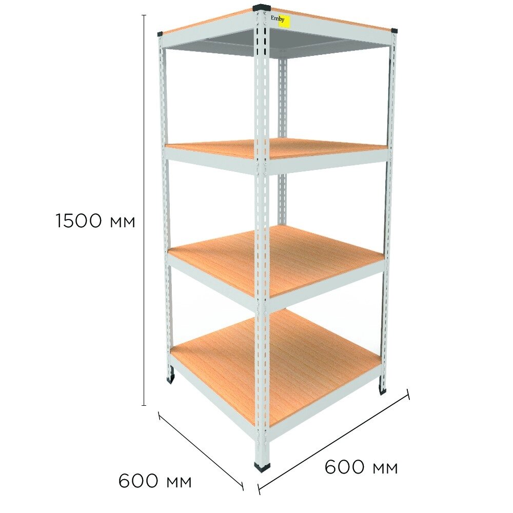 Металевий стелаж MRL-1500 ( 600x600) білий від компанії Elektromax - фото 1