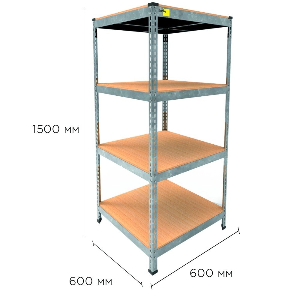 Металевий стелаж MRL-1500 ( 600x600) оцинкований від компанії Elektromax - фото 1