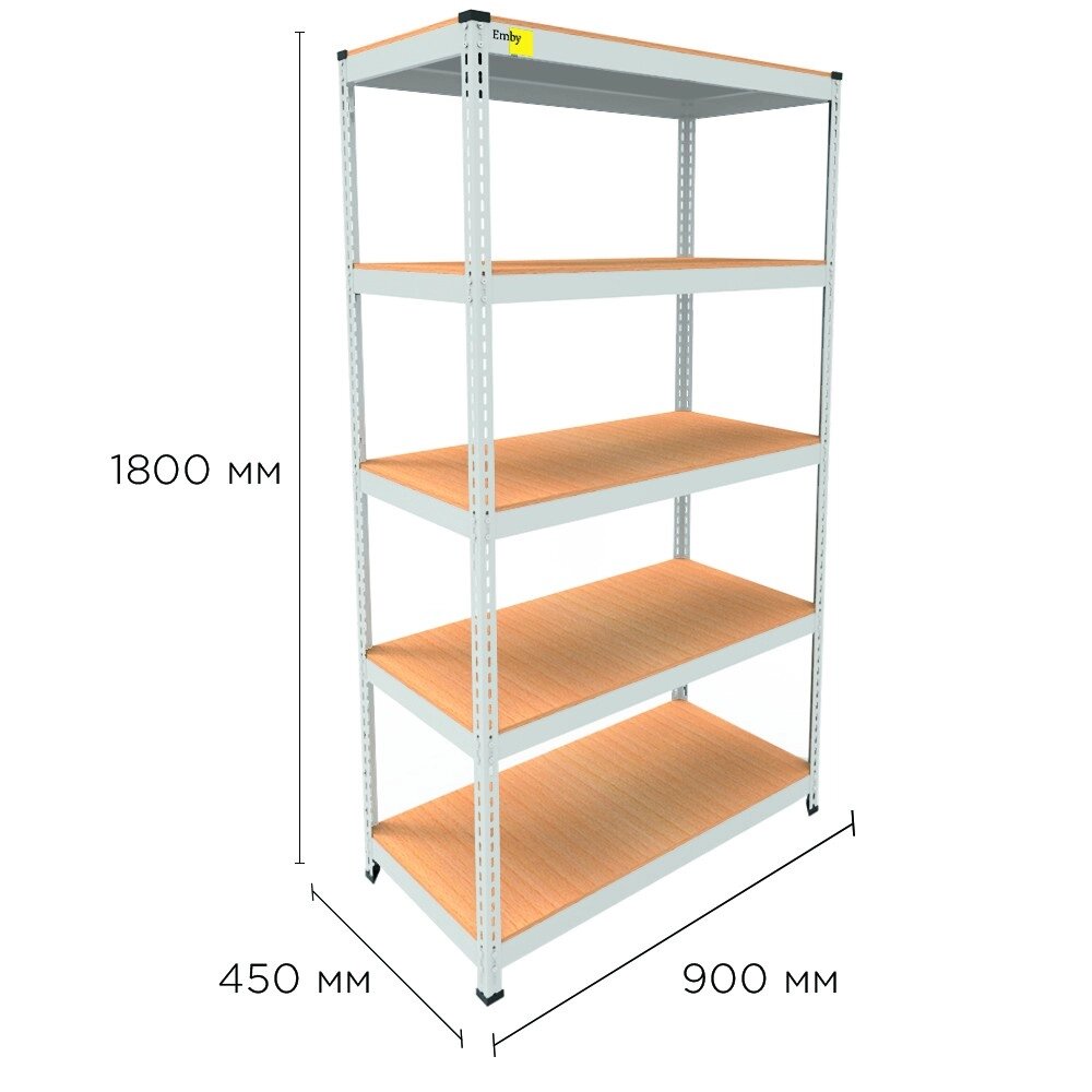 Металевий стелаж MRL-1800 ( 900x450) білий від компанії Elektromax - фото 1