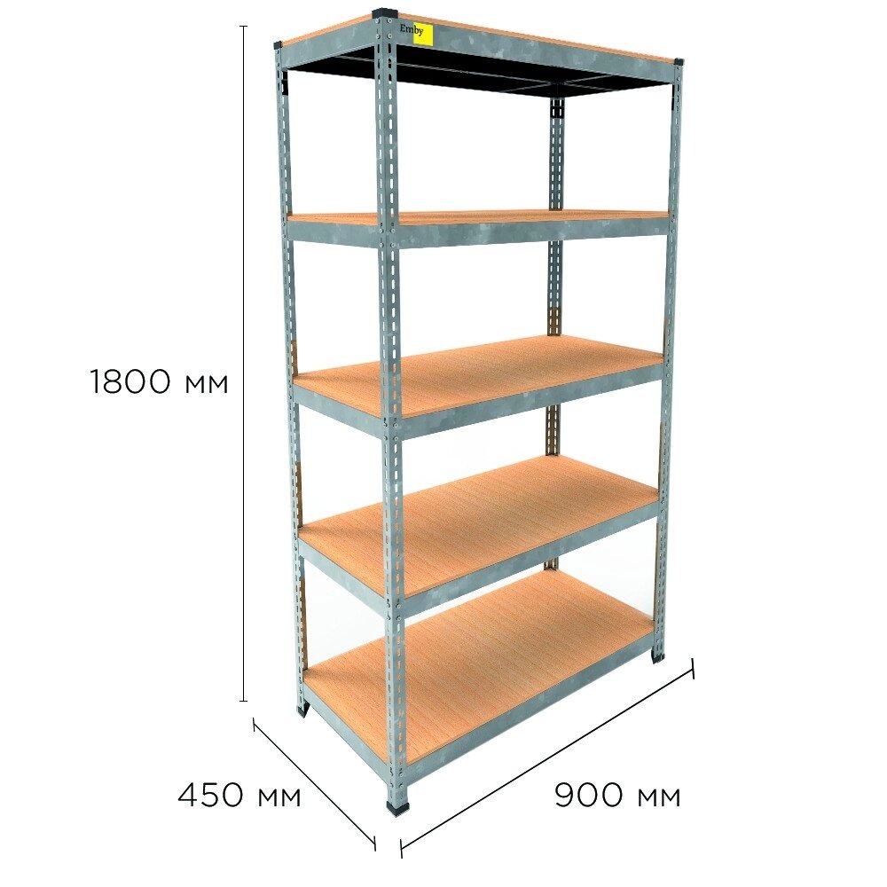 Металевий стелаж MRL-1800 ( 900x450) оцинкований від компанії Elektromax - фото 1