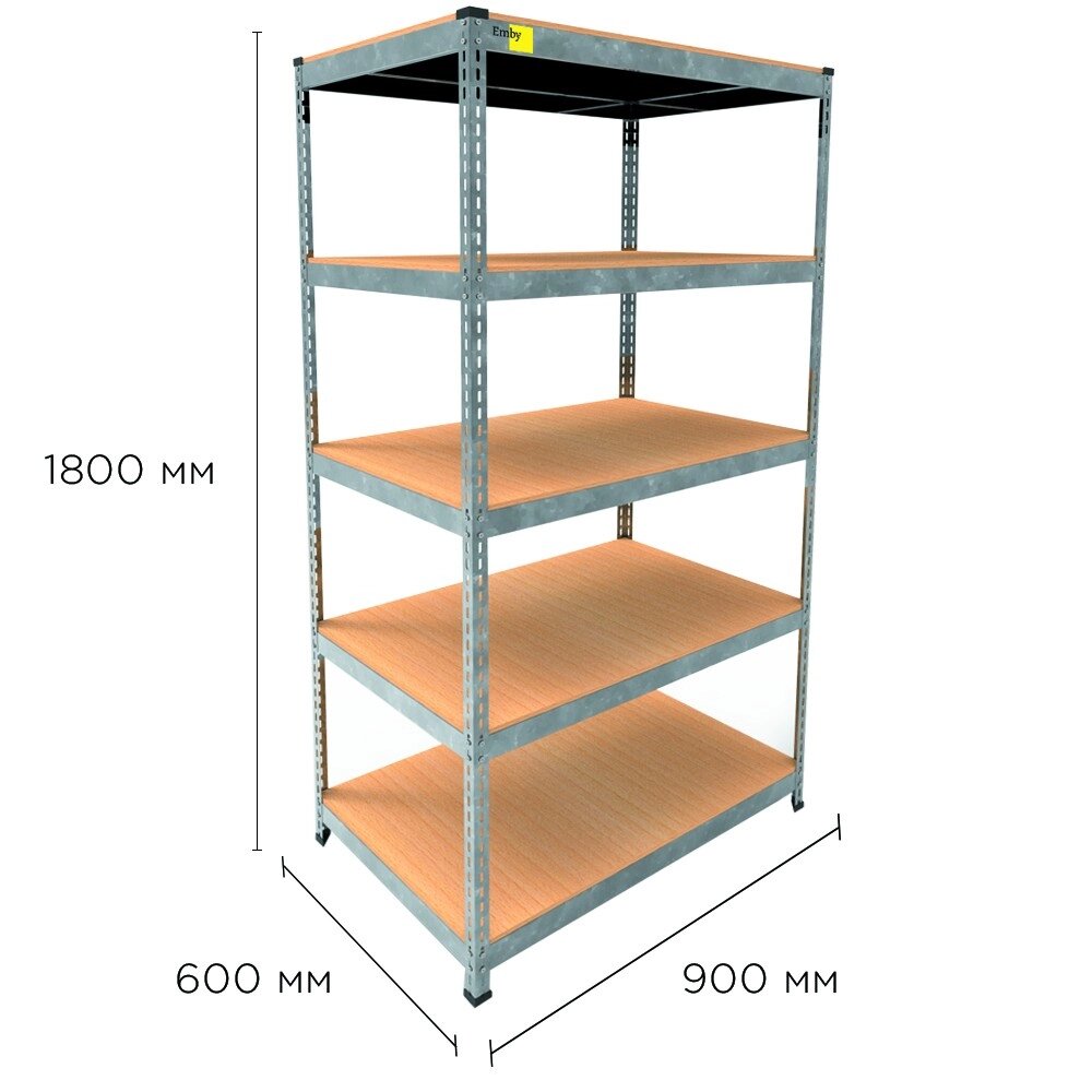 Металевий стелаж MRL-1800 ( 900x600) оцинкований від компанії Elektromax - фото 1