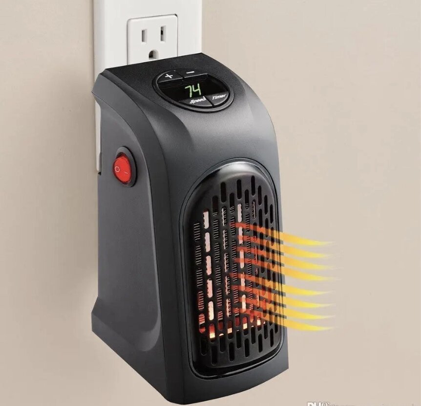 Міні нагрівач 400W Handy Heater з пультом, нагрівач електричний тепловентилятор портативний від компанії Elektromax - фото 1