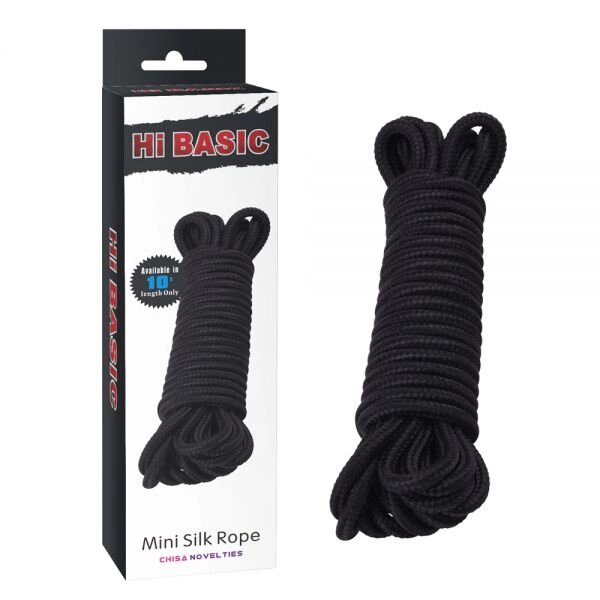 Мотузка чорна 10 метрів Mini Silk Rope від компанії Elektromax - фото 1