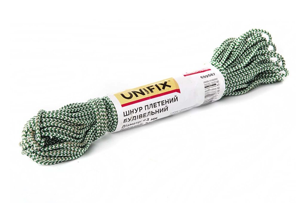 Мотузка плетені Unifix - 2 мм x 20м будівельна від компанії Elektromax - фото 1