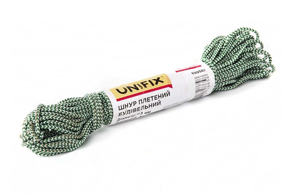 Мотузка плетені Unifix - 4мм x 20м будівельна від компанії Elektromax - фото 1