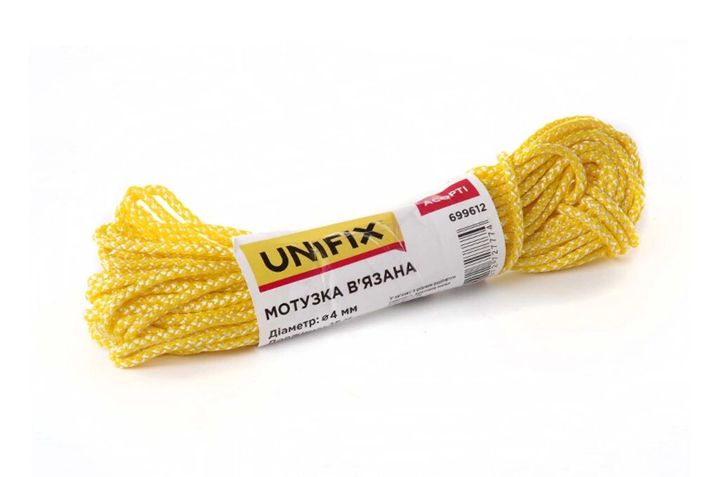 Мотузка в'язана Unifix - 4мм x 15м асорті 1 шт. від компанії Elektromax - фото 1