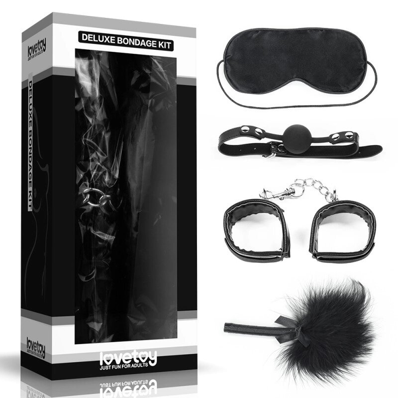 Набір для уальних ігор Deluxe Bondage Kit (маска,    , наручники, тиклер) від компанії Elektromax - фото 1