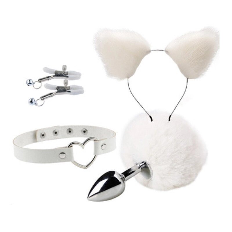 Набір для уальних ігор для пар Bondage Toys Kit White від компанії Elektromax - фото 1