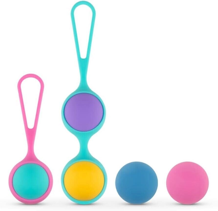 Набір вагінальних кульок PMV20: Vita – Kegel Ball Set, маса 40, 50, 60 г, два тримачі від компанії Elektromax - фото 1