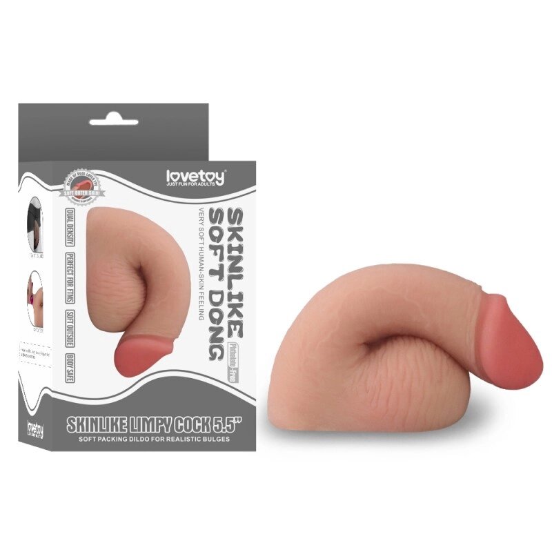 Накладний пеніс для носіння Skinlike Limpy Cock 5.5 від компанії Elektromax - фото 1