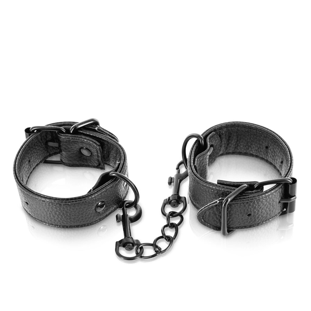 Наручники Fetish Tentation Adjustable Handcuffs, регульовані, знімний ланцюжок з карабінами від компанії Elektromax - фото 1