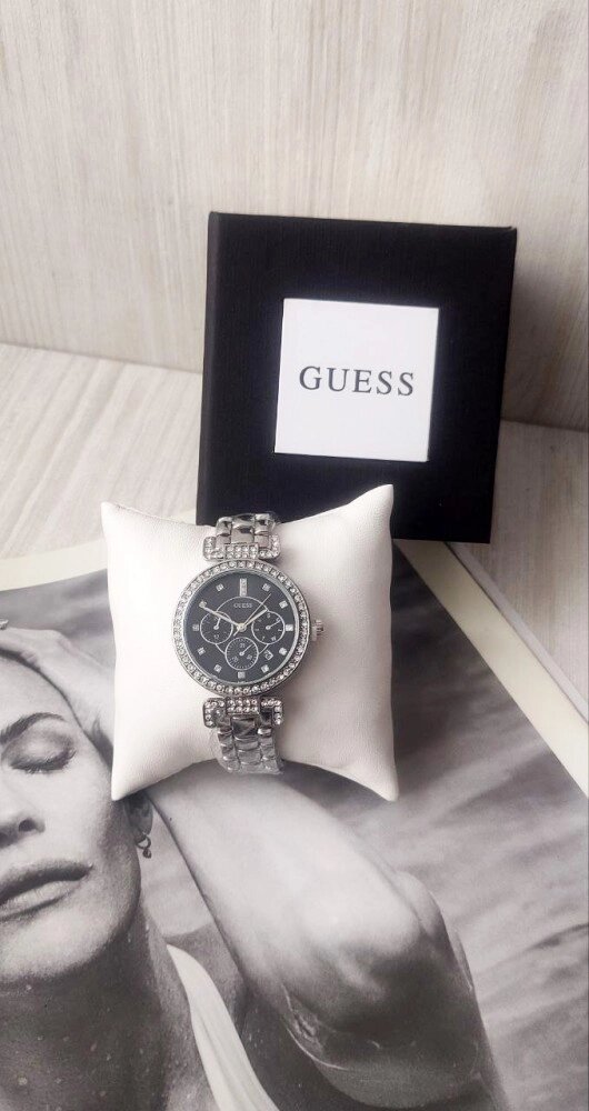 Наручний жіночий годинник Guess silver_black від компанії Elektromax - фото 1