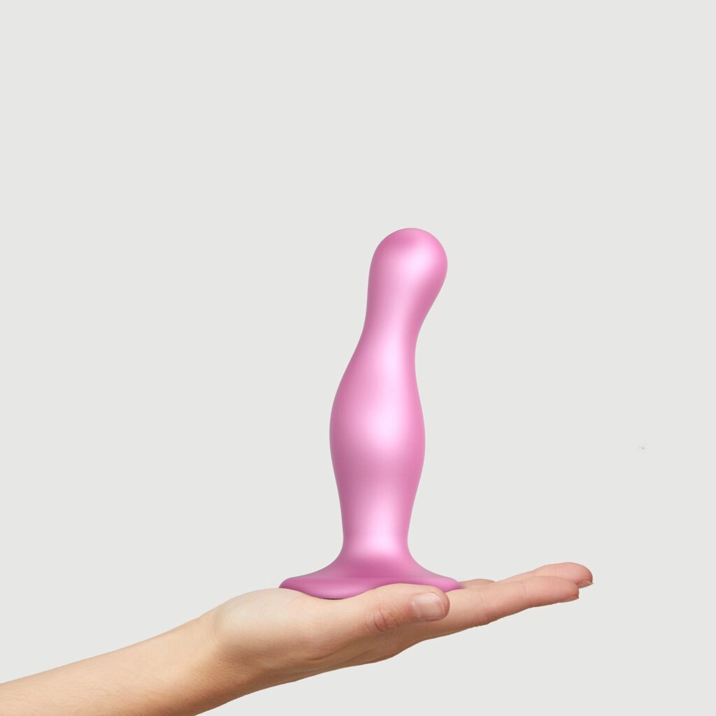 Насадка для страпона Strap-On-Me Dildo Plug Curvy Rose Dragee Metallic M від компанії Elektromax - фото 1