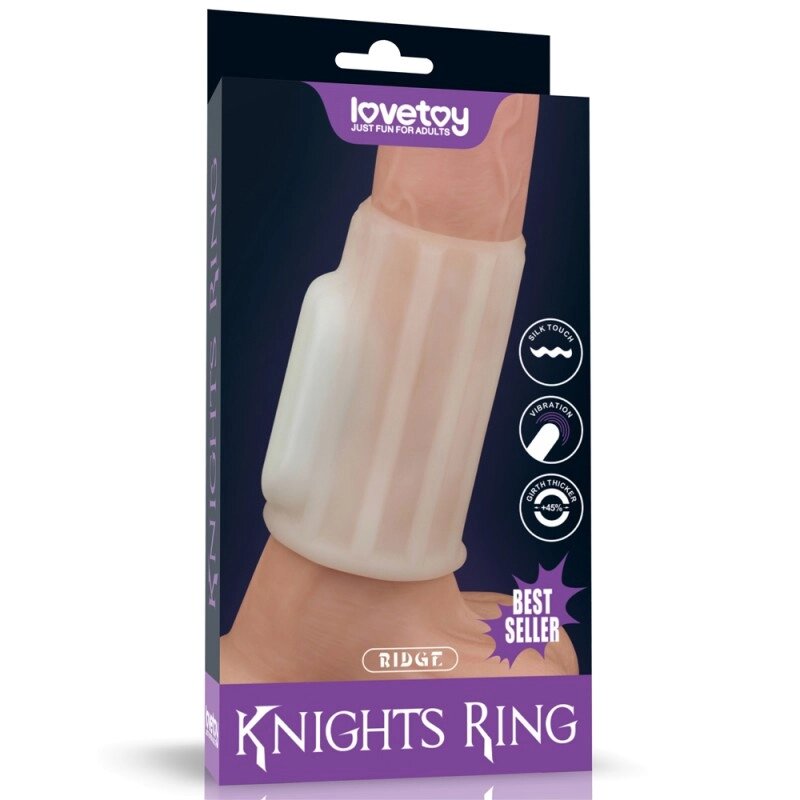 Насадка на пеніс Vibrating Ridge Knights Ring від компанії Elektromax - фото 1