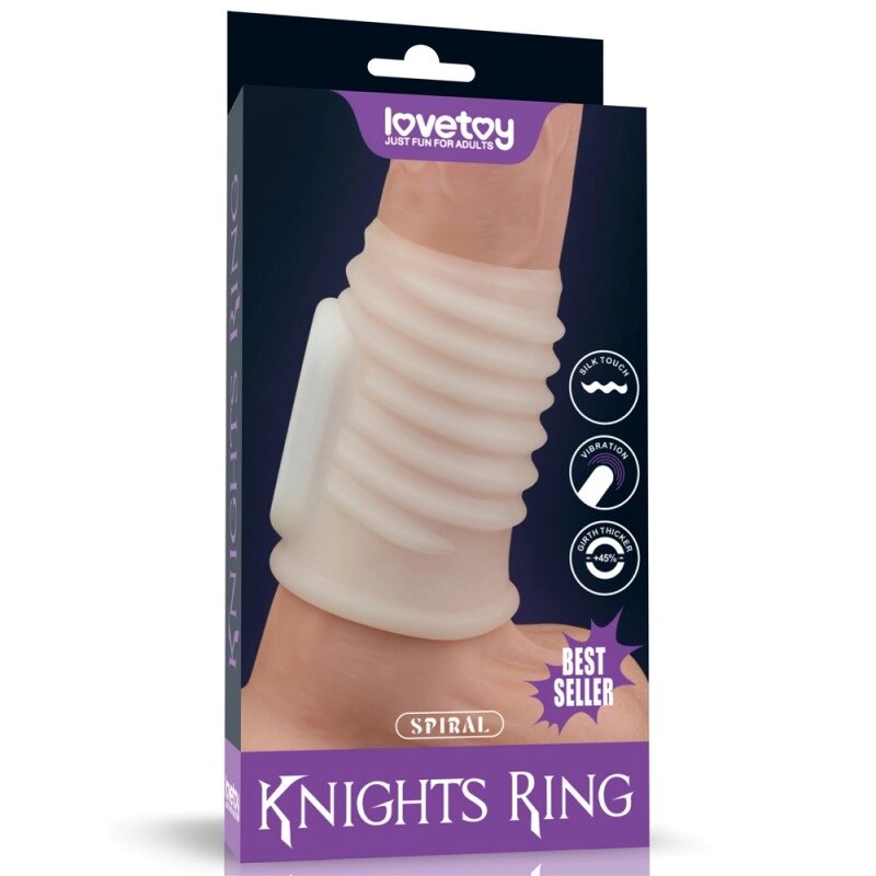 Насадка на пеніс Vibrating Spiral Knights Ring від компанії Elektromax - фото 1