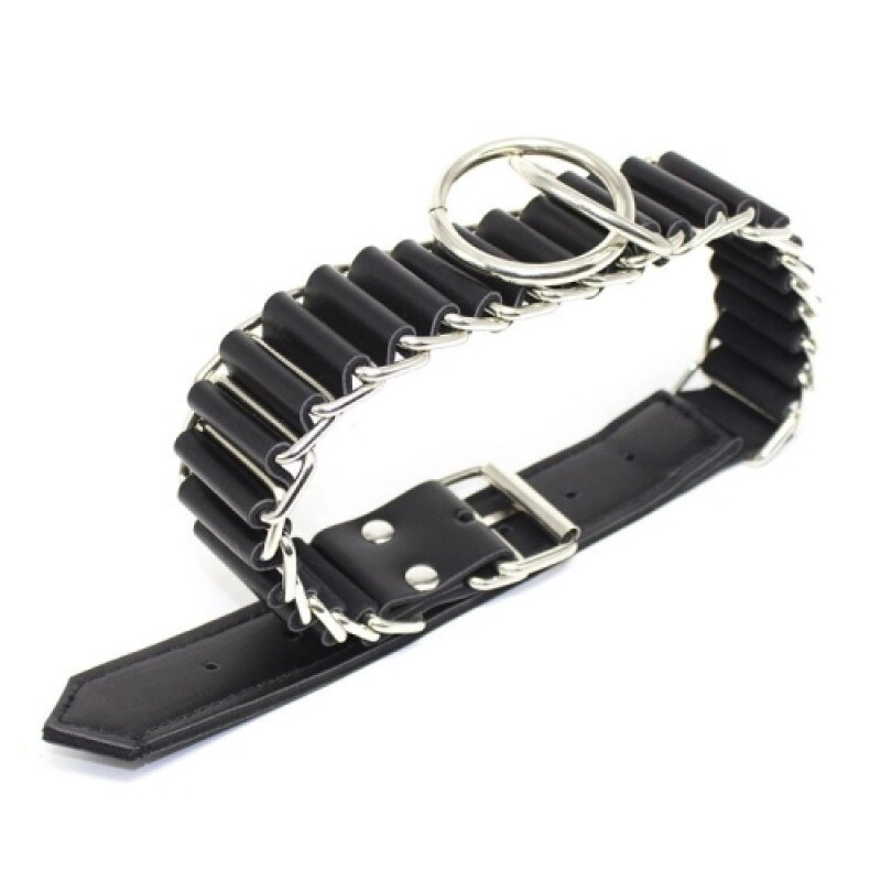 Нашийник з кільцем Bondage Slave Leather Collar від компанії Elektromax - фото 1