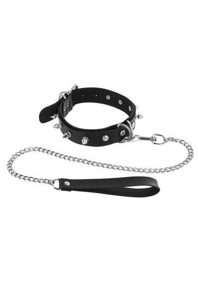 Нашийник з повідцем Fetish Tentation Spikes and Leash від компанії Elektromax - фото 1