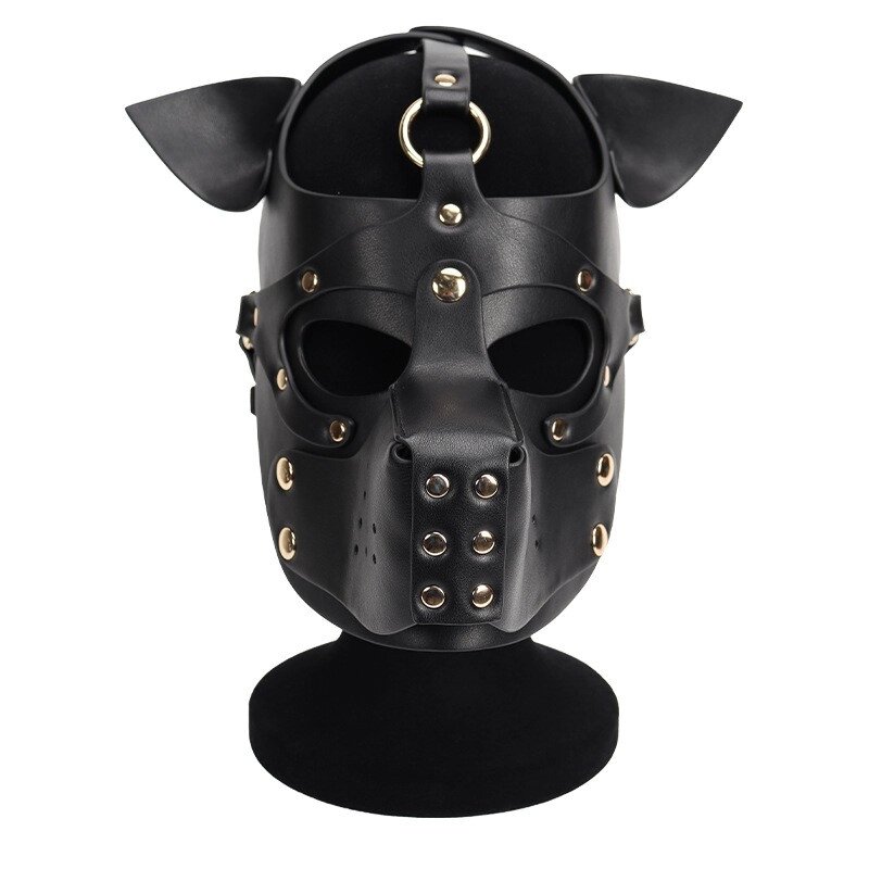 Неопренова маска Puppy Face Leather Dog Mask Black від компанії Elektromax - фото 1