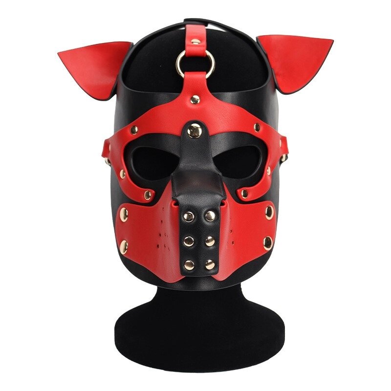 Неопренова маска Puppy Face Leather Dog Mask Red від компанії Elektromax - фото 1