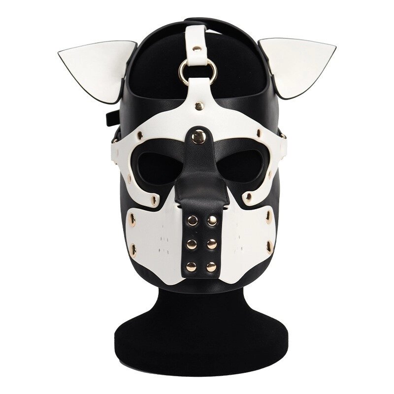 Неопренова маска Puppy Face Leather Dog Mask White від компанії Elektromax - фото 1
