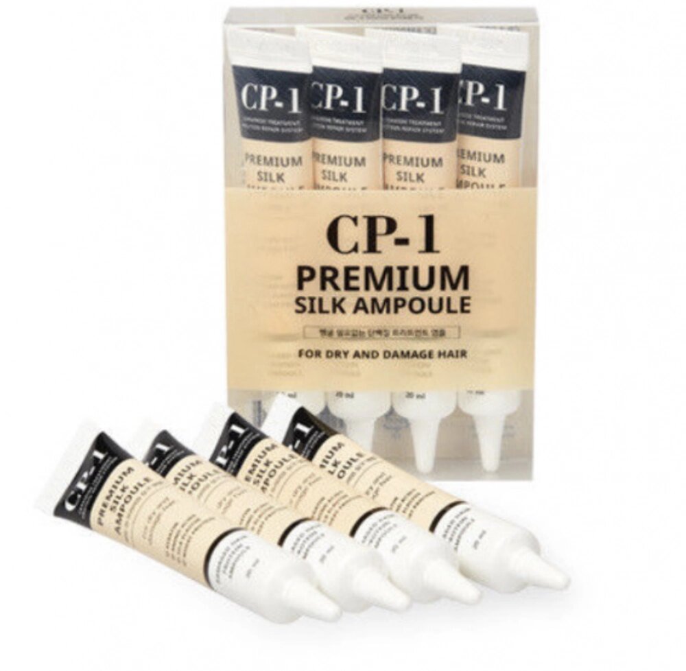 Несмиваемая сироватка для волосся з протеїнами шовку Esthetic House CP-1 Premium Silk Ampoule 20ml x 4ea від компанії Elektromax - фото 1