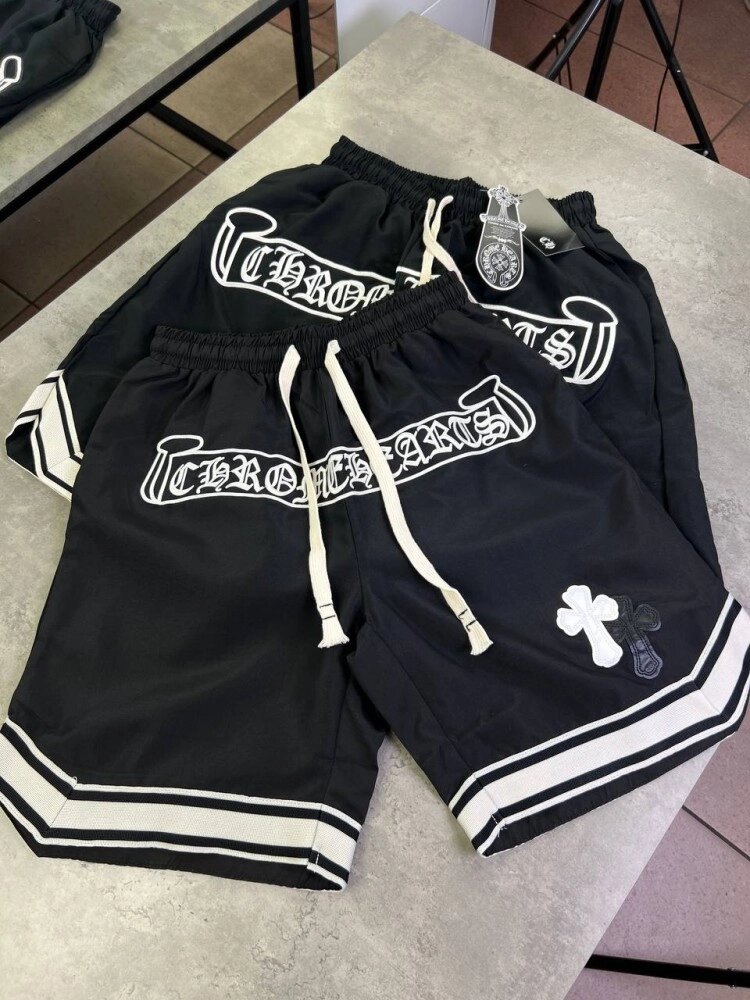 Нейлонові шорти Chrome Hearts чорні sh147 від компанії Elektromax - фото 1