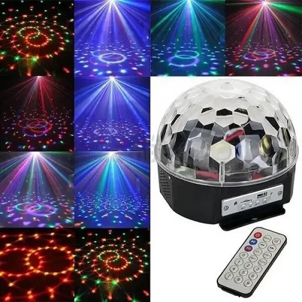 ОЧЕНКА! Світлодіодний диско-шар LED Magic Ball Light (з пультом, USB, Blutooth, MP3) (Плохе паковання 2116) від компанії Elektromax - фото 1