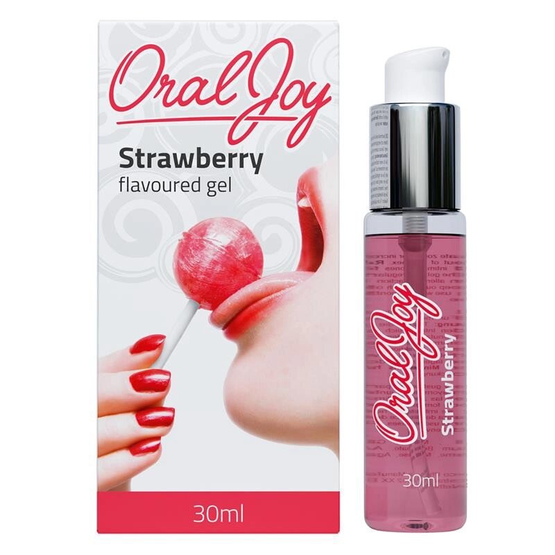 Оральний любрикант зі смаком полуниці Oral Joy Strawberry, 30мл від компанії Elektromax - фото 1