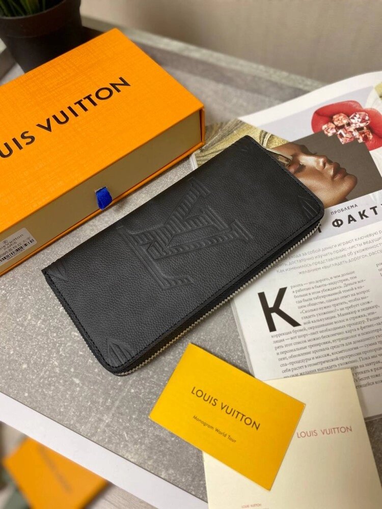 Організатор чений Louis Vuitton Zippy Taurillon Shadow k408 від компанії Elektromax - фото 1