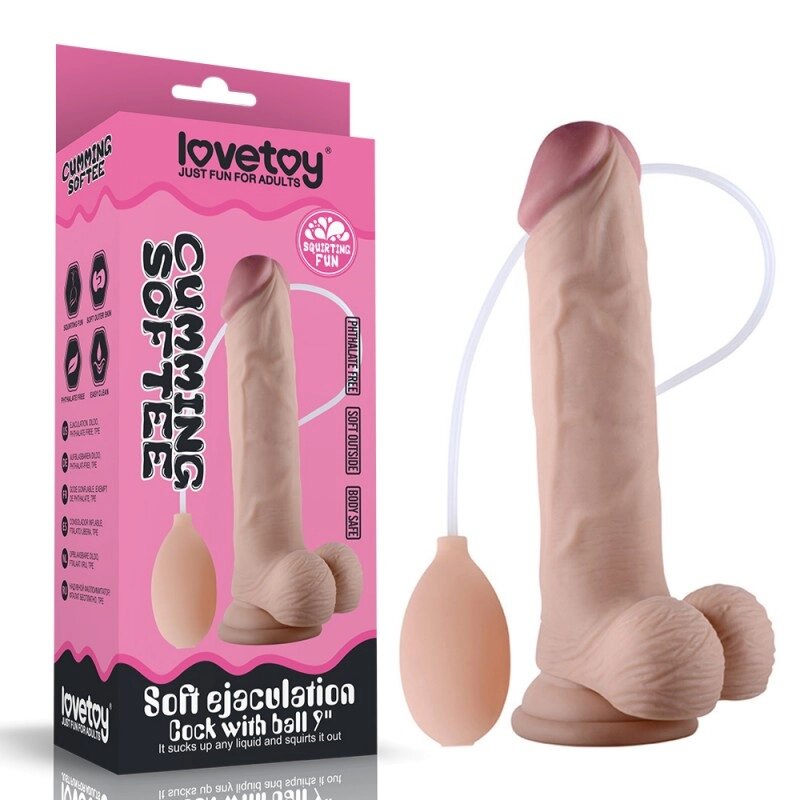 Оргазмуючий фалоімітатор Soft Ejaculation Cock With Ball від компанії Elektromax - фото 1