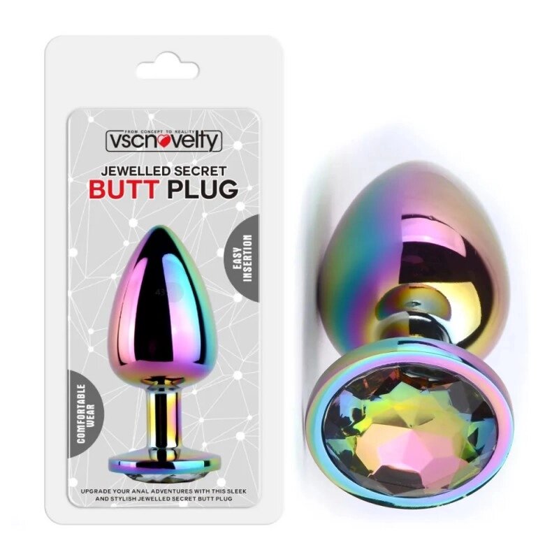 Особиста   пробка Jewelled Secret Butt Plug Rainbow Large від компанії Elektromax - фото 1