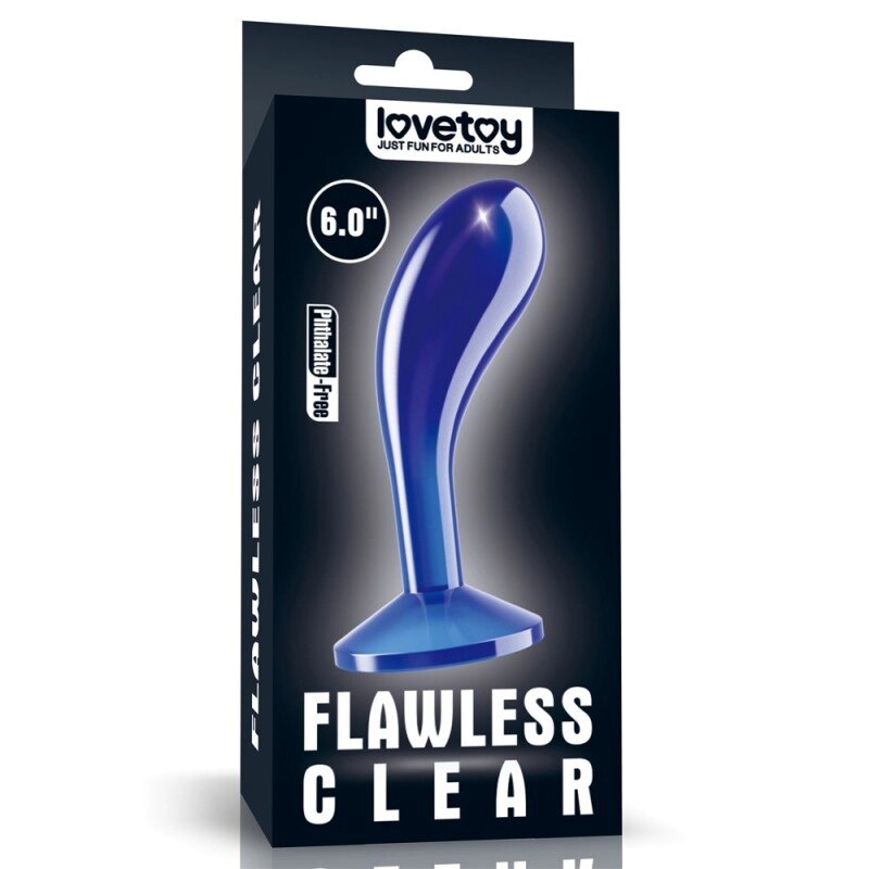 Особиста   пробка синя Flawless Clear Prostate Plug 6.0 від компанії Elektromax - фото 1