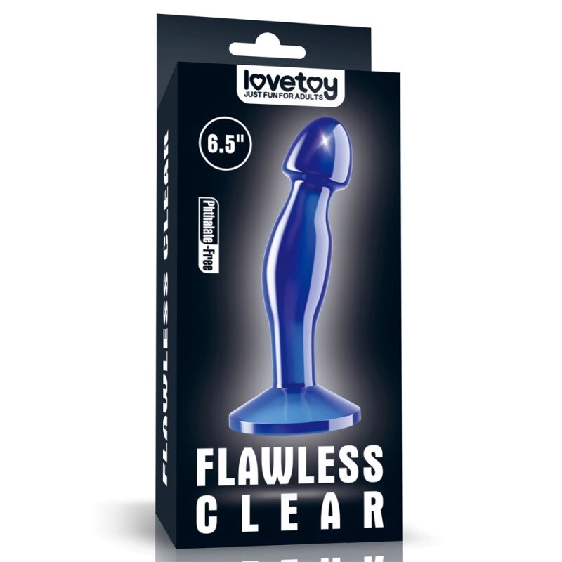 Особиста   пробка синя Flawless Clear Prostate Plug 6.5 від компанії Elektromax - фото 1