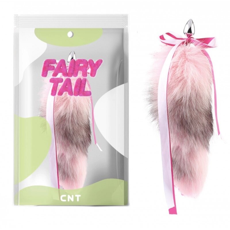 Особиста   пробка з пухнастим хвостом Detachable Fluffy Fox Tail Plug Pink 18.5 від компанії Elektromax - фото 1