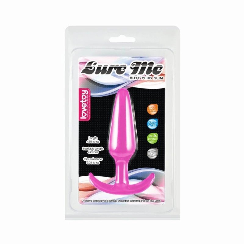 Особиста   рожева пробка з рукояткою Lure Me Classic Anal Plug Small від компанії Elektromax - фото 1