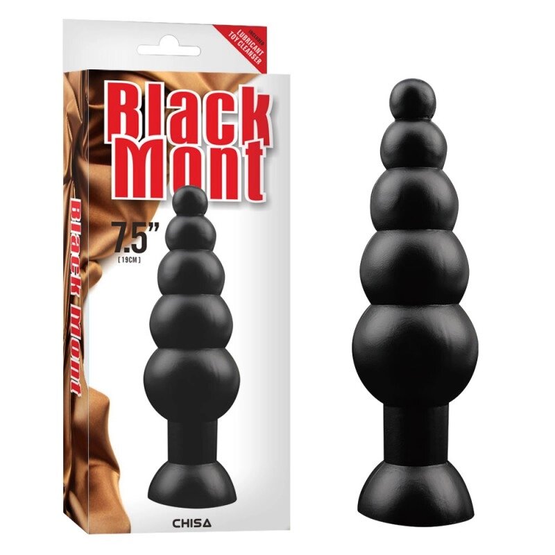 Особистий    стимулятор пірамідка Black Mont Large Anal Bead від компанії Elektromax - фото 1